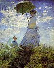 Claude Monet Famous Paintings - Woman with a Parasol